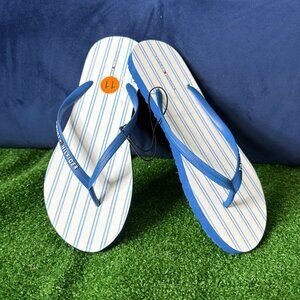 Tommy Hilfiger Women TWDALPI-R  Striped Blue Flip Flop Beach Sandals Size 11 NEW